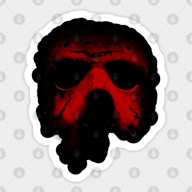 Jason Mask Friday the 13th Sticker by enchantingants